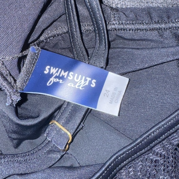 Swimsuits For All Black Crochet Lace Swim Dress Size 24 - Picture 5 of 7